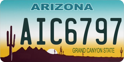 AZ license plate AIC6797