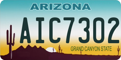 AZ license plate AIC7302
