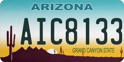 AZ license plate AIC8133