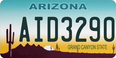 AZ license plate AID3290