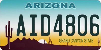AZ license plate AID4806