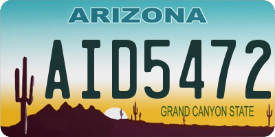AZ license plate AID5472