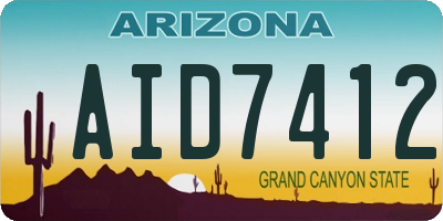 AZ license plate AID7412