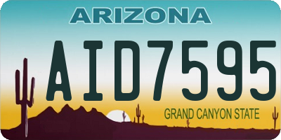 AZ license plate AID7595