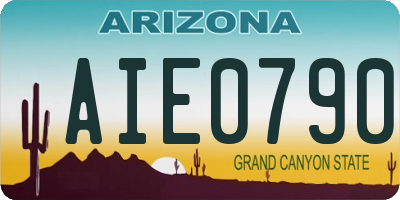 AZ license plate AIE0790