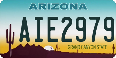 AZ license plate AIE2979