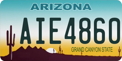 AZ license plate AIE4860