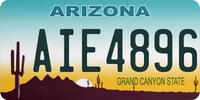 AZ license plate AIE4896