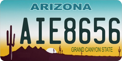 AZ license plate AIE8656