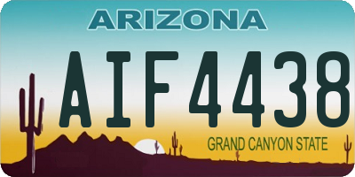 AZ license plate AIF4438