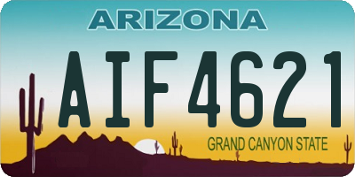 AZ license plate AIF4621