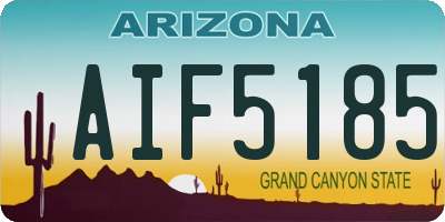 AZ license plate AIF5185