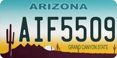 AZ license plate AIF5509