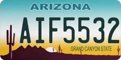 AZ license plate AIF5532