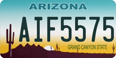 AZ license plate AIF5575