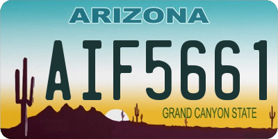 AZ license plate AIF5661