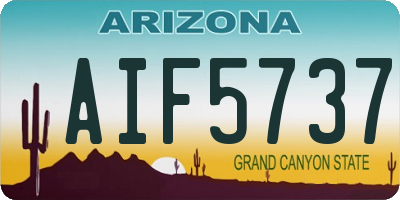 AZ license plate AIF5737