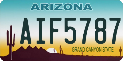 AZ license plate AIF5787