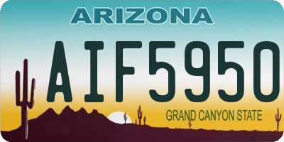 AZ license plate AIF5950