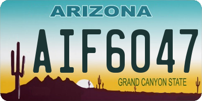 AZ license plate AIF6047