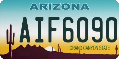 AZ license plate AIF6090