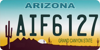 AZ license plate AIF6127