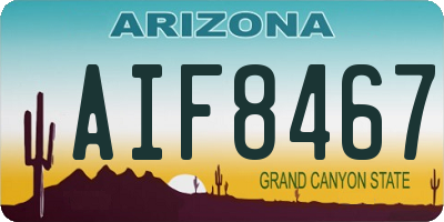 AZ license plate AIF8467