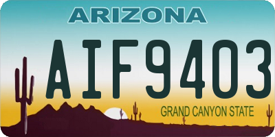 AZ license plate AIF9403