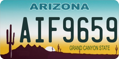 AZ license plate AIF9659