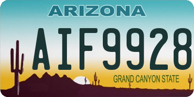 AZ license plate AIF9928