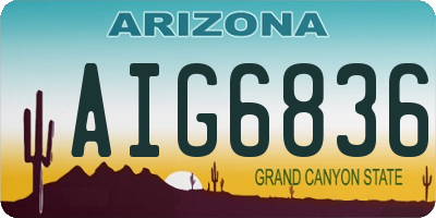 AZ license plate AIG6836