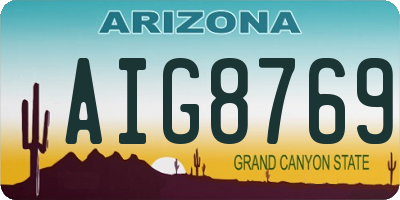 AZ license plate AIG8769