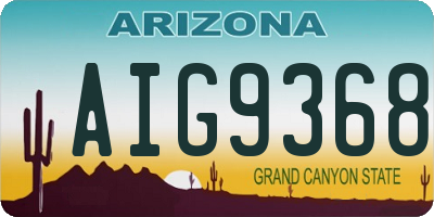 AZ license plate AIG9368