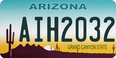 AZ license plate AIH2032