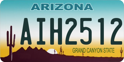 AZ license plate AIH2512