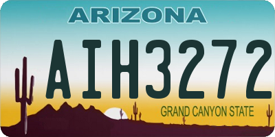 AZ license plate AIH3272