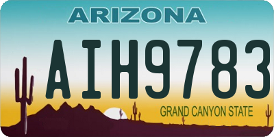 AZ license plate AIH9783
