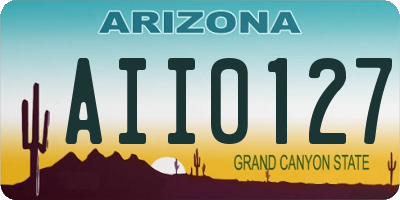 AZ license plate AII0127