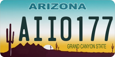 AZ license plate AII0177