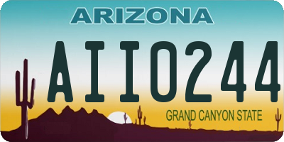 AZ license plate AII0244