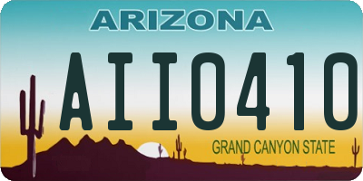 AZ license plate AII0410