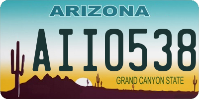 AZ license plate AII0538