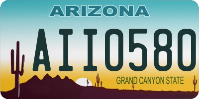 AZ license plate AII0580