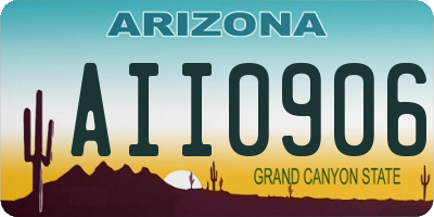 AZ license plate AII0906
