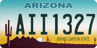AZ license plate AII1327