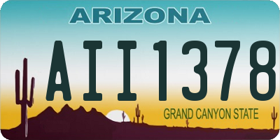 AZ license plate AII1378