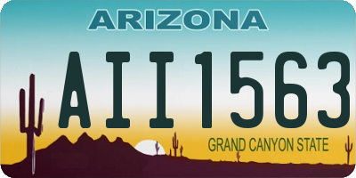 AZ license plate AII1563