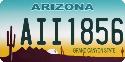 AZ license plate AII1856