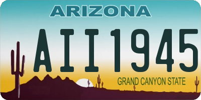 AZ license plate AII1945