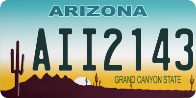 AZ license plate AII2143